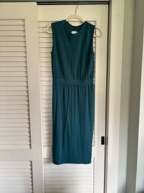 Lou & Grey Sleeveless Teal Midi Dress